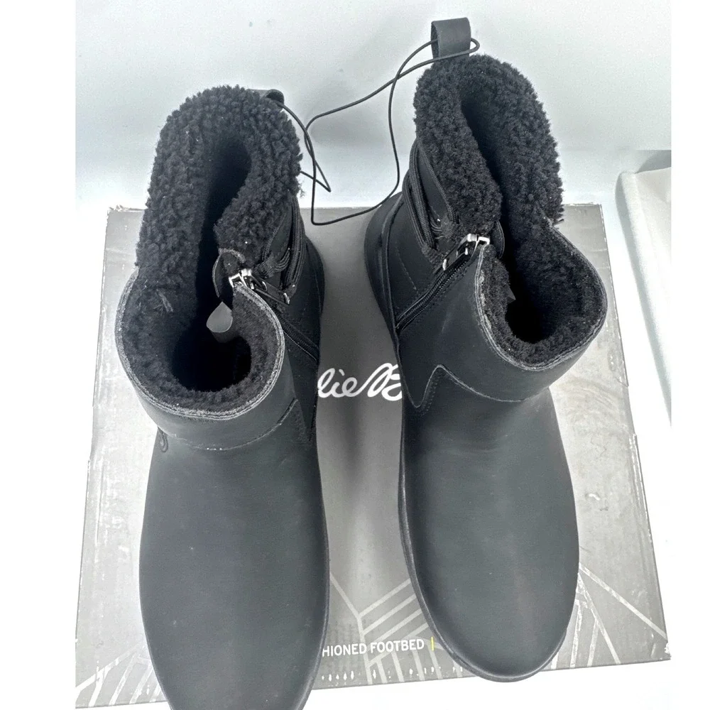 Eddie Bauer Womens Winter Boot Size 8 Black Siren Faux Lined Ankle Rain Snow